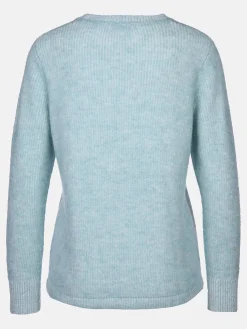 Damen Strickpullover mit Tunnelzug und Kordel