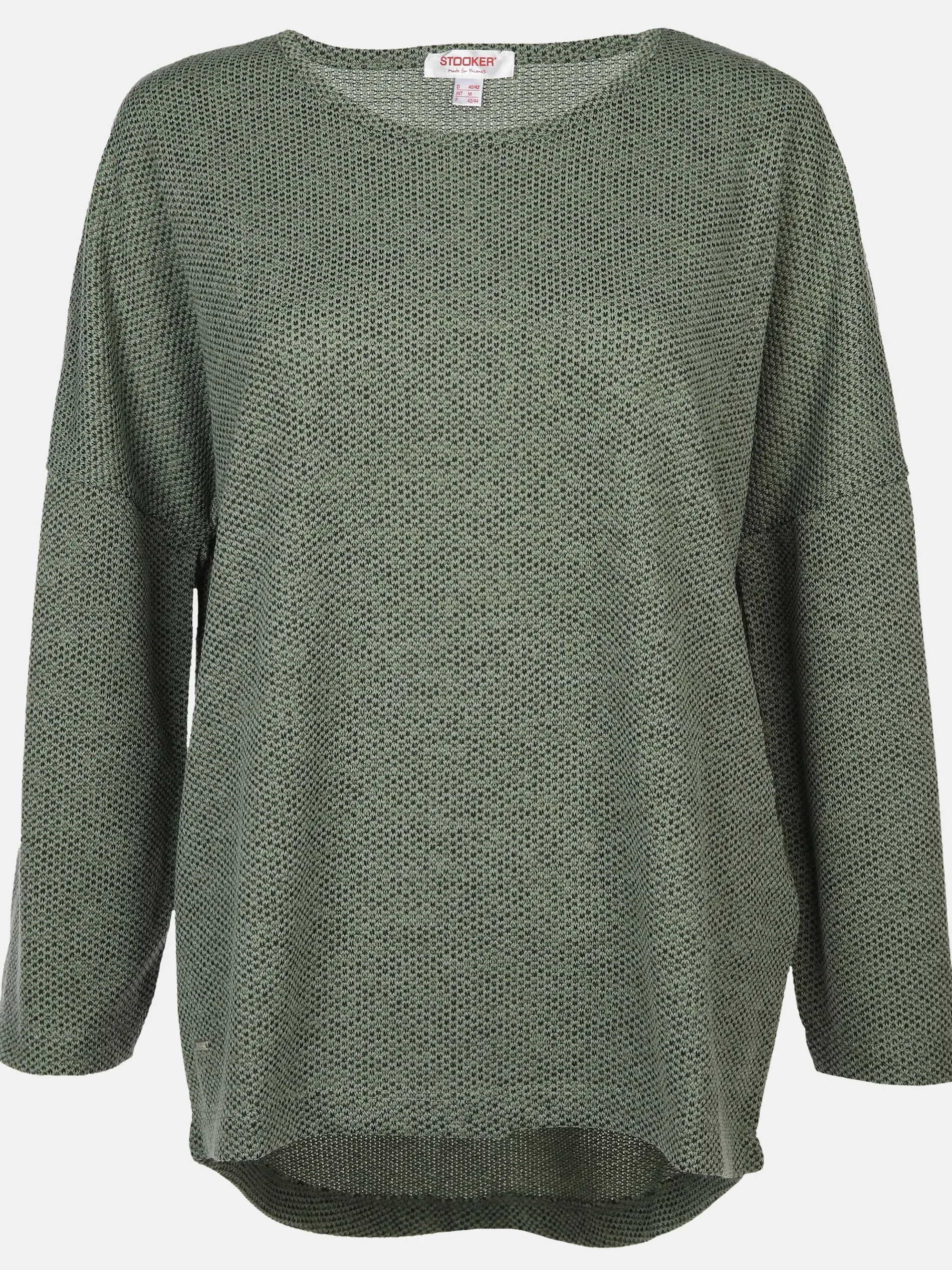 Damen Strickshirt in melierter Optik