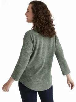 Damen Strickshirt in melierter Optik