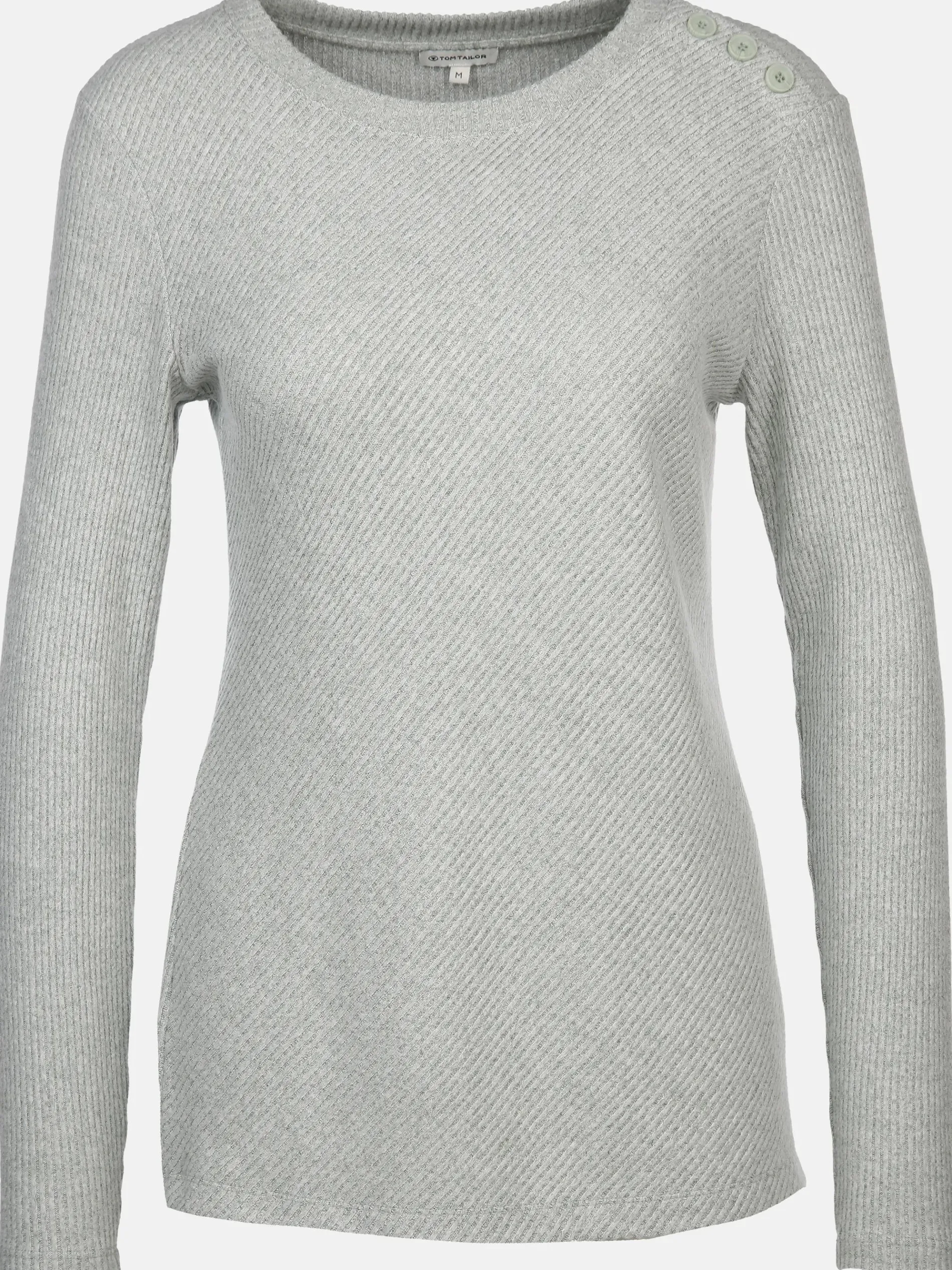 Damen Strickshirt mit Knöpfen auf der Schulter