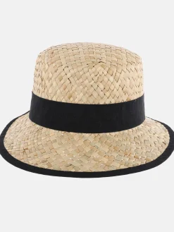 Damen Strohhut mit Schleife