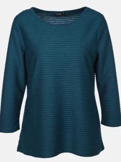 Damen Struktur Shirt mit 3/4 Arm