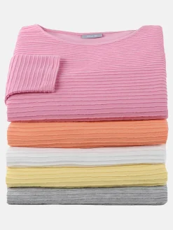 Damen Struktur Shirt mit 3/4 Arm