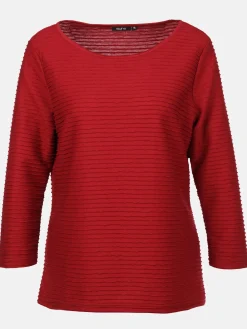 Damen Struktur Shirt mit 3/4 Arm