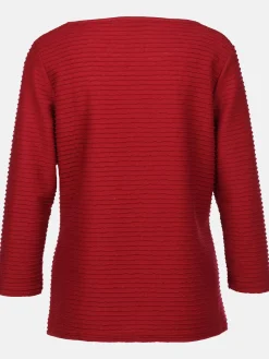 Damen Struktur Shirt mit 3/4 Arm