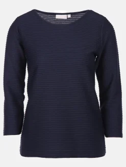 Damen Struktur Shirt mit 3/4 Arm