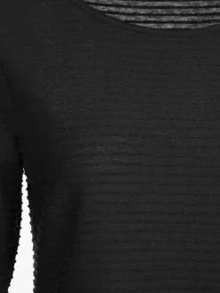 Damen Struktur Shirt mit 3/4 Arm