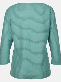 Damen Struktur Shirt mit 3/4 Arm