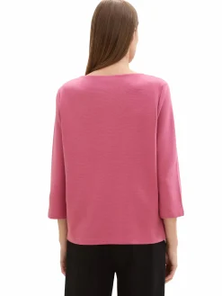 Damen Strukturshirt in Ripp-Optik