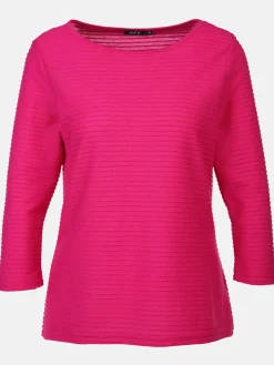 Damen Strukturshirt mit 3/4 Ärmel