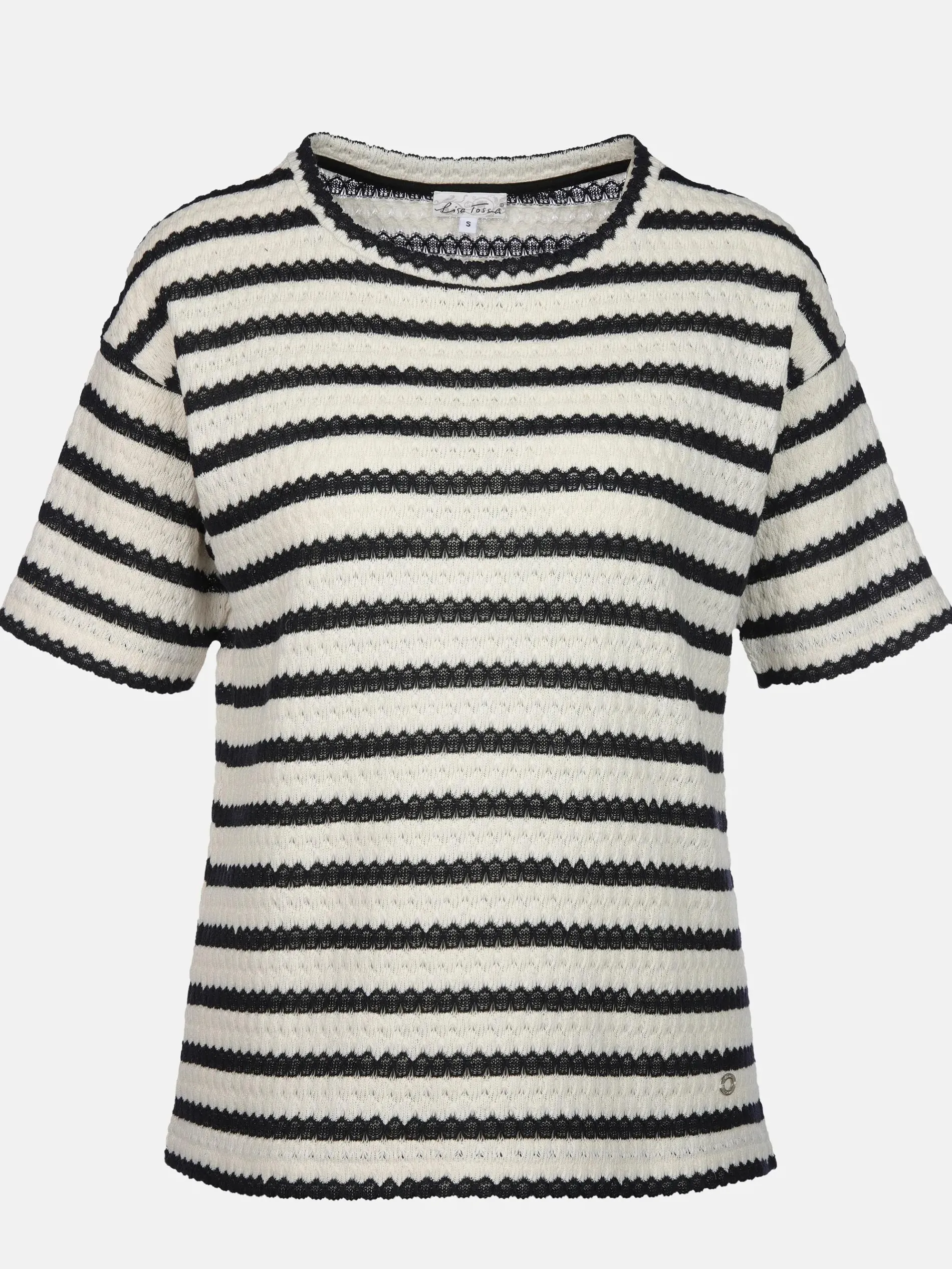 Damen Struktur-Shirt mit Streifen