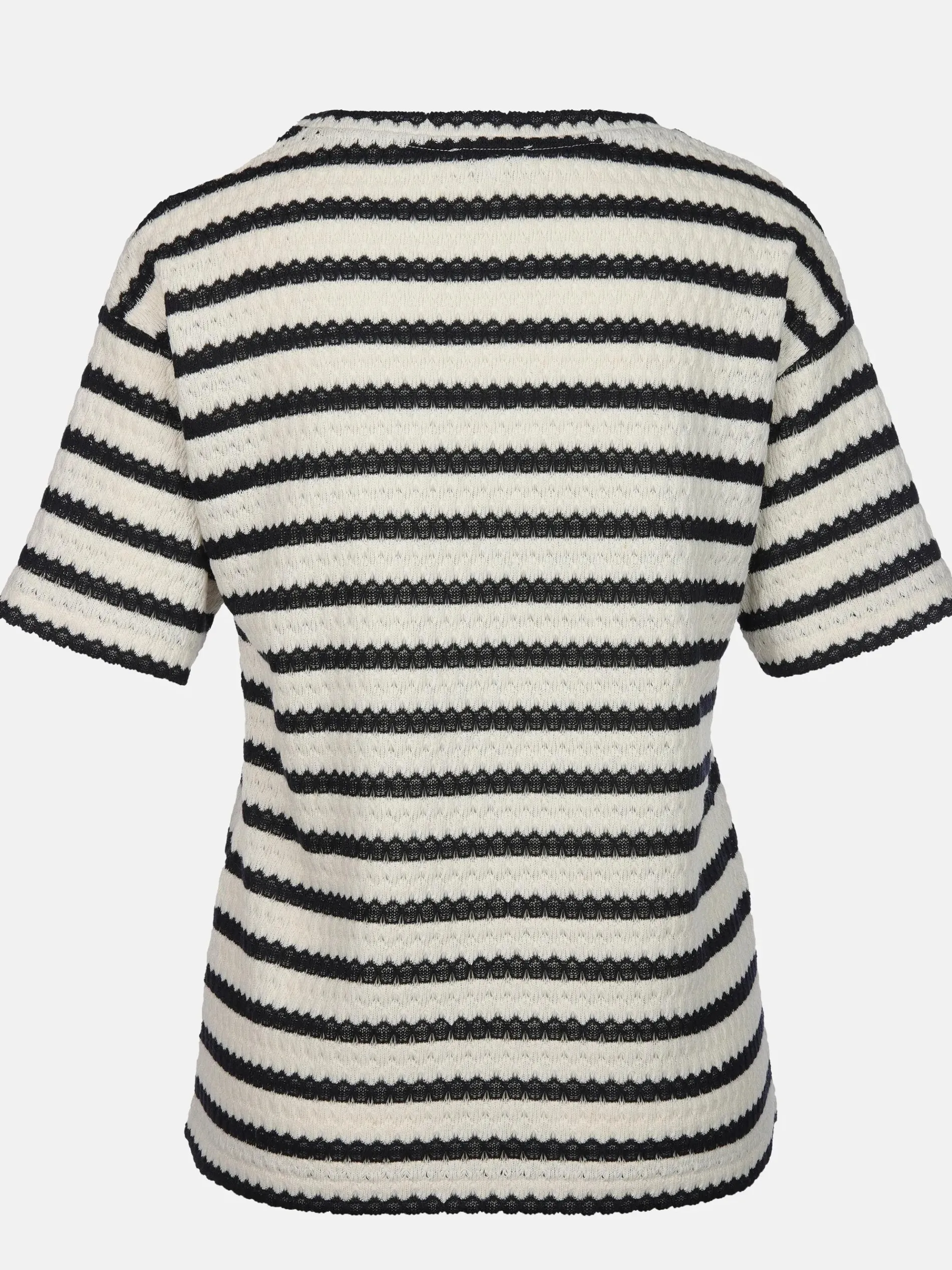 Damen Struktur-Shirt mit Streifen