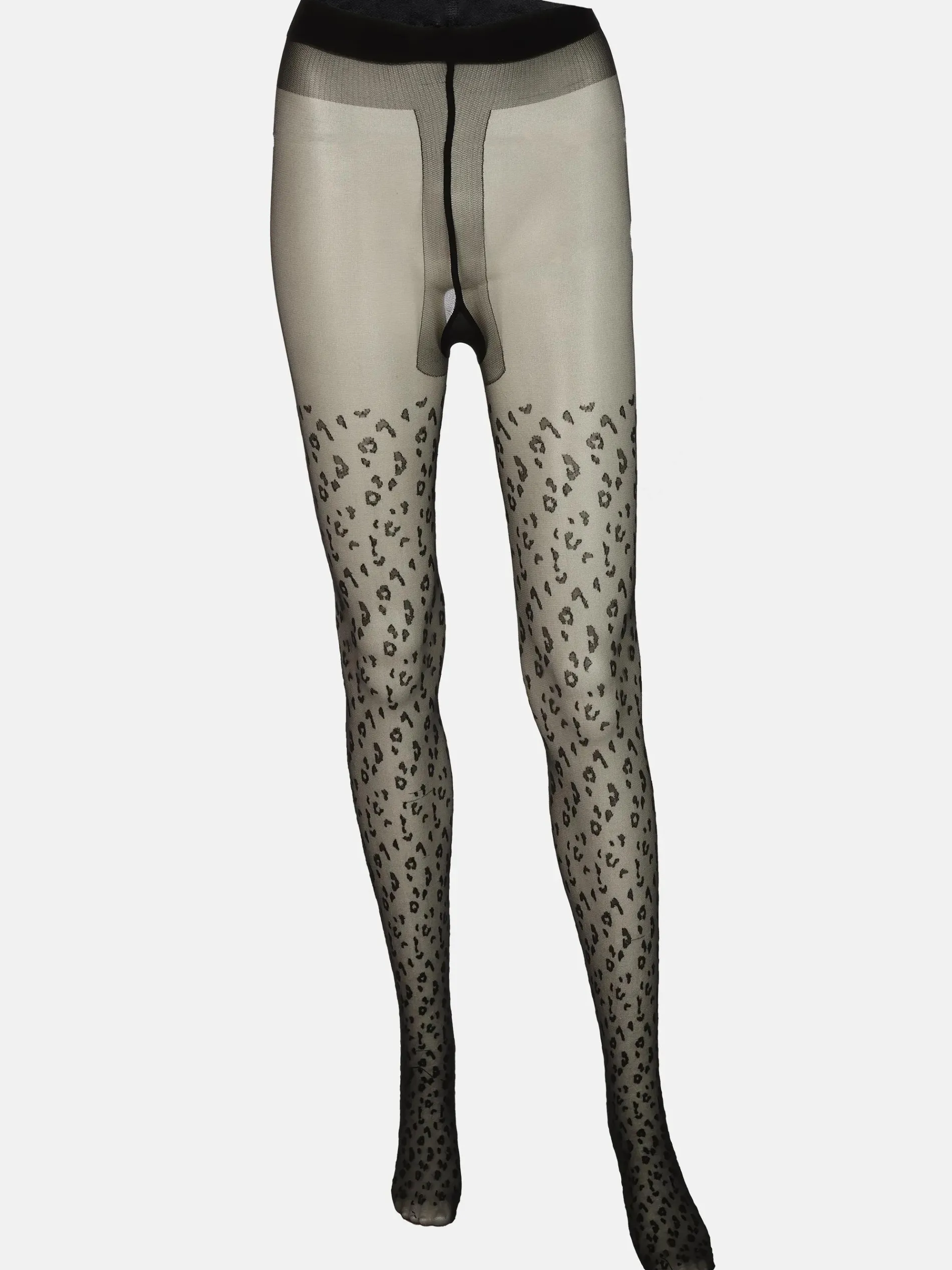 Damen Strumpfhose mit Leo-Muster, 20DEN