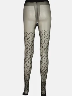 Damen Strumpfhose mit Leo-Muster, 20DEN