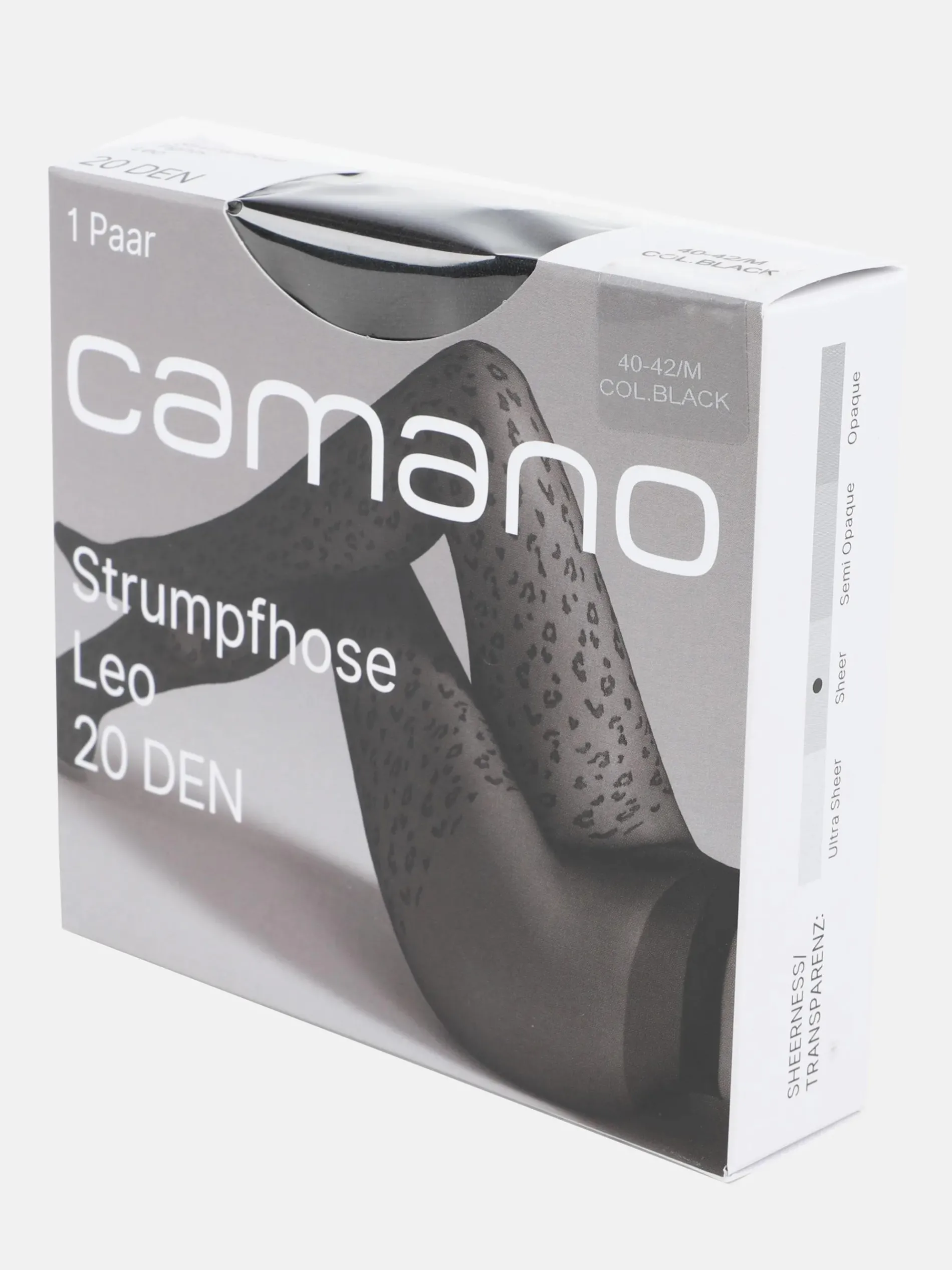 Damen Strumpfhose mit Leo-Muster, 20DEN