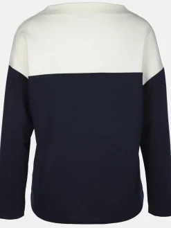 Damen Sweatshirt mit Print und Glitzernieten