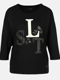 Damen Sweatshirt mit Strassbesatz