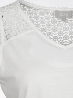 Damen Tanktop mit Spitzenbesatz