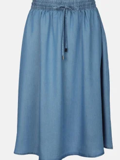 Damen Tencel Rock in Jeansoptik