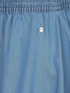 Damen Tencel Rock in Jeansoptik