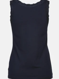 Damen Top mit Spitzenbesatz