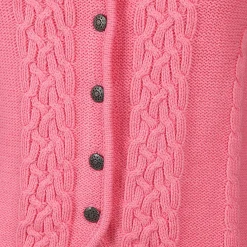 Damen Trachten Strickcardigan mit Zopfmuster