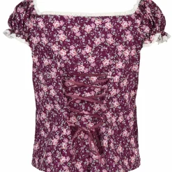 Damen Trachtenbluse im floralen Print