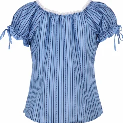 Damen Trachtenbluse mit Spitzenbesatz