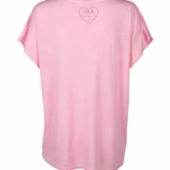 Damen Trachtenshirt im Materialmix mit Frontprint