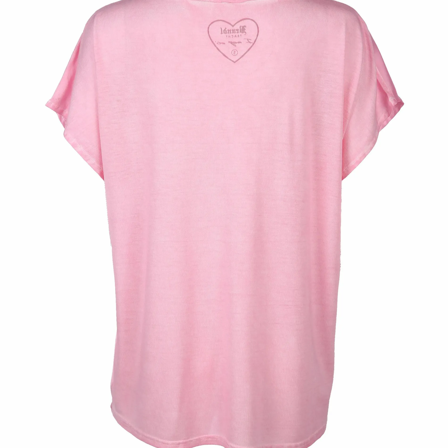 Damen Trachtenshirt im Materialmix mit Frontprint