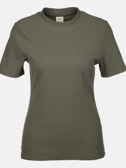 Damen T-Shirt in Ottomanripp