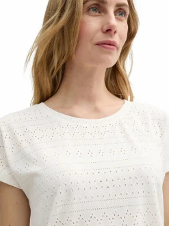 Damen T-Shirt mit Lochmuster