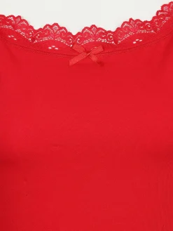 Damen Unterhemd mit Spitze im 2er Pack