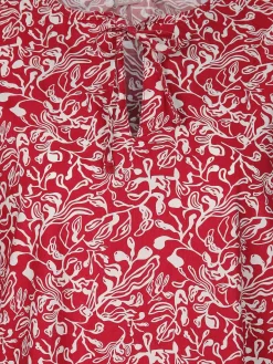 Damen Volantkleid mit Alloverprint