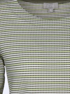 Damen Wabenstrukturshirt mit Streifen