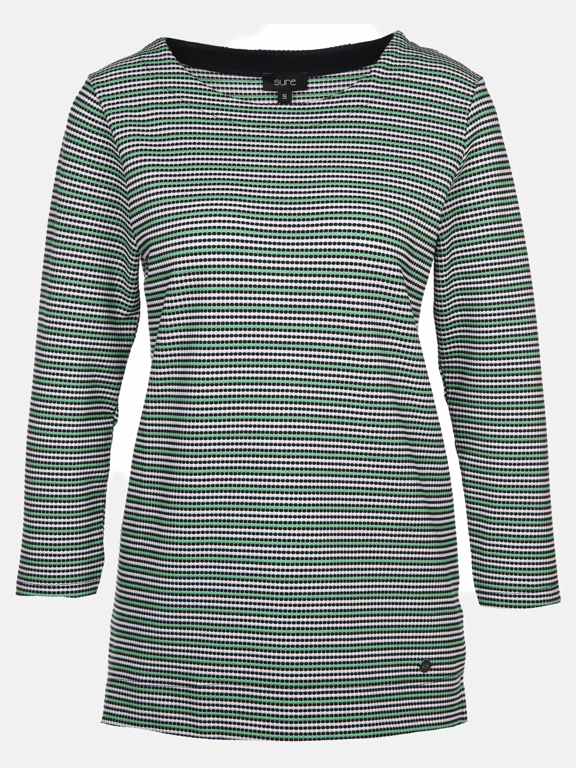 Damen Wabenstrukturshirt mit Streifen