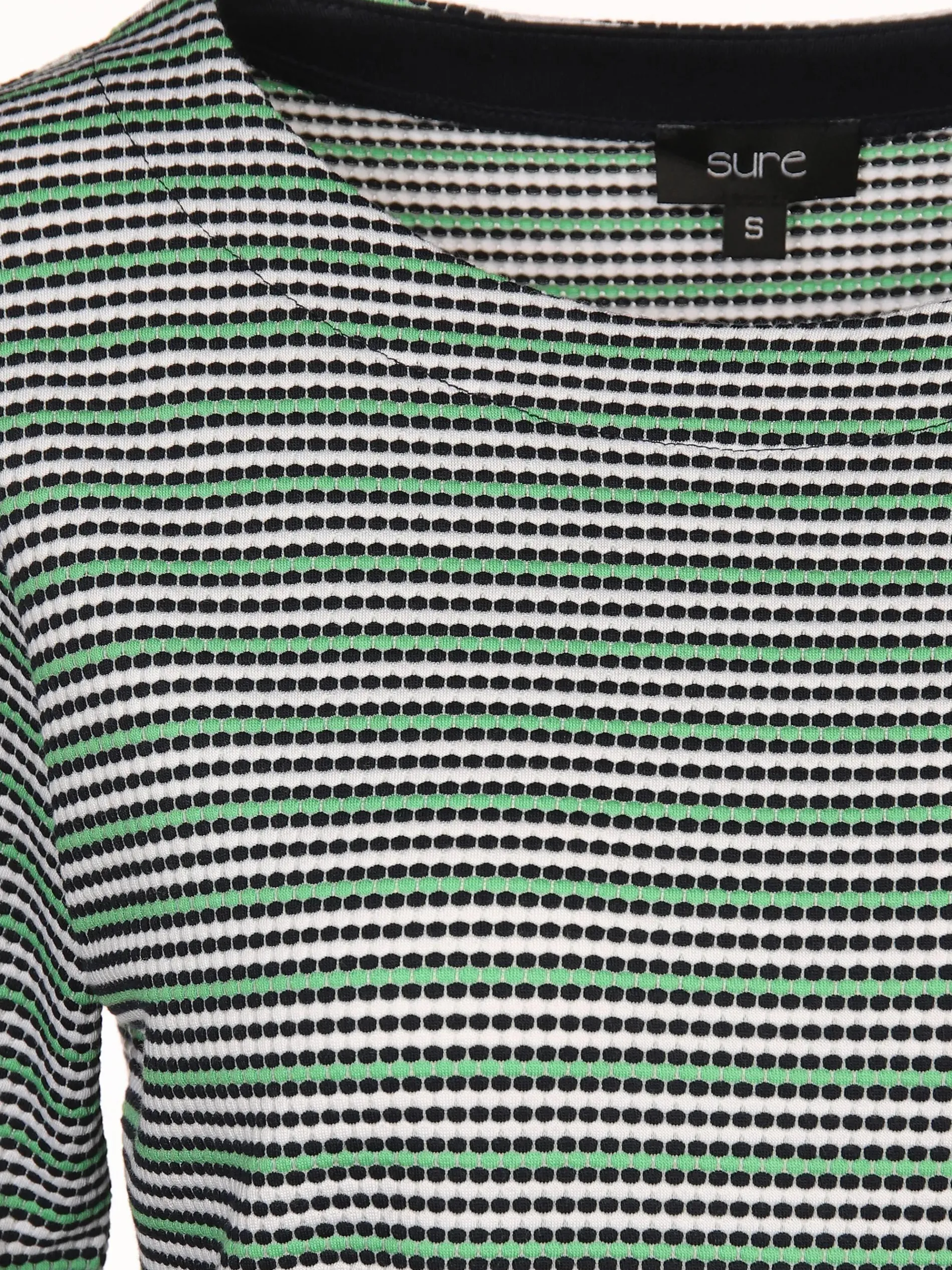 Damen Wabenstrukturshirt mit Streifen