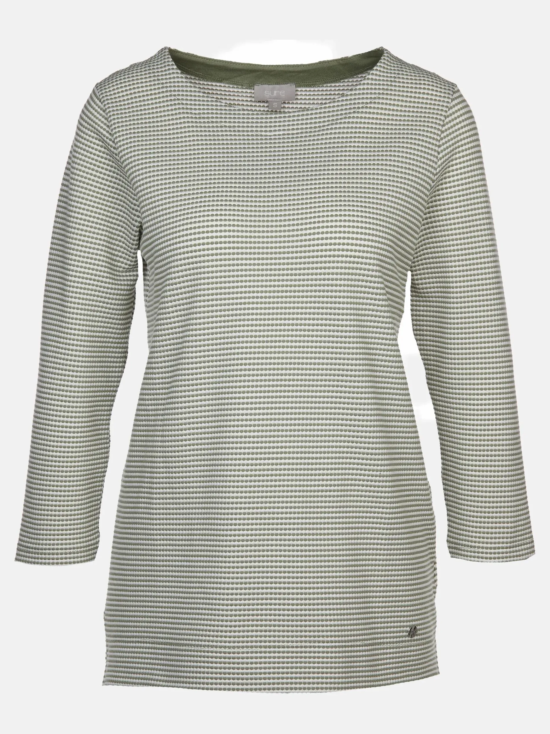 Damen Wabenstrukturshirt mit Streifen