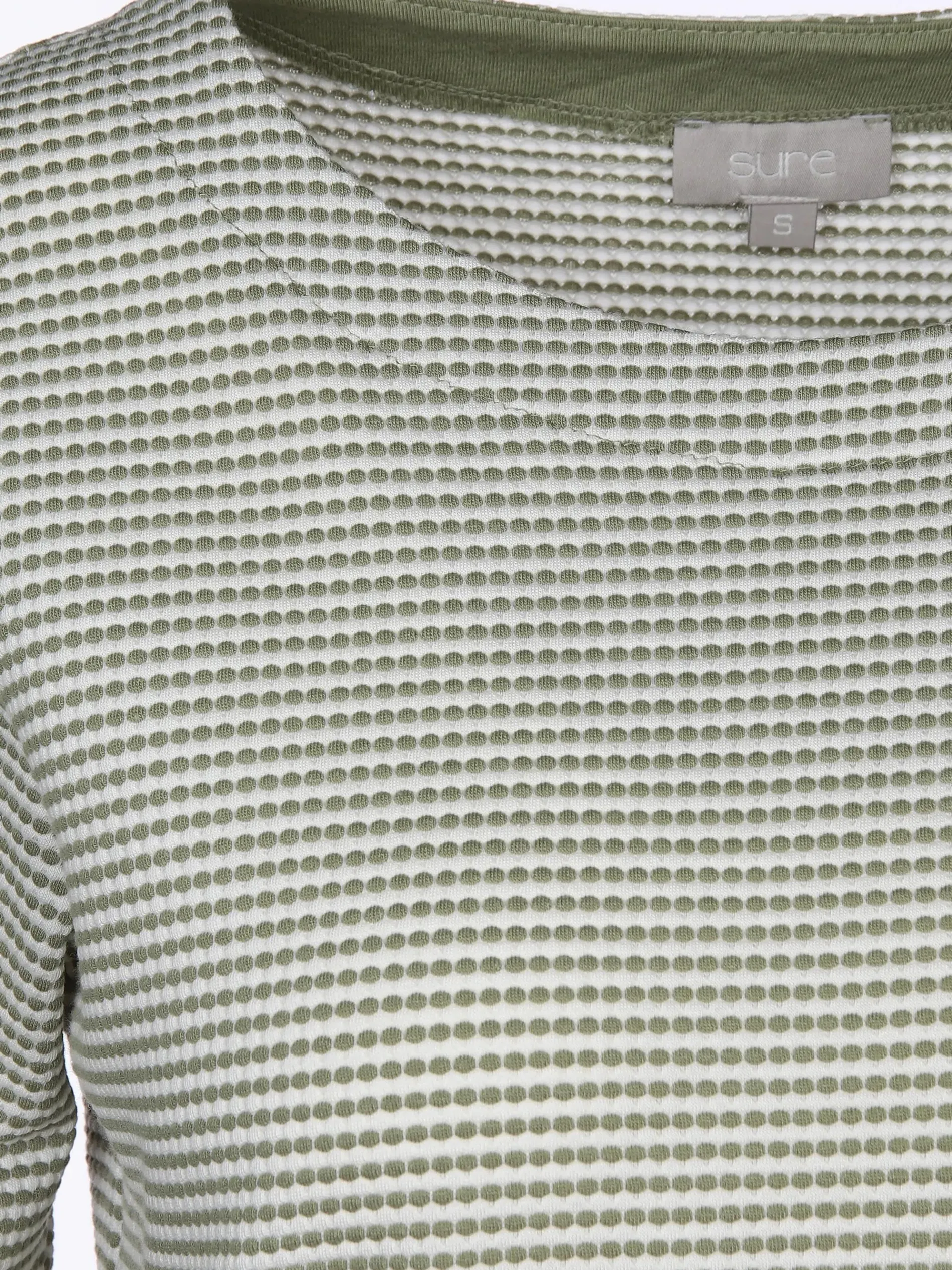 Damen Wabenstrukturshirt mit Streifen