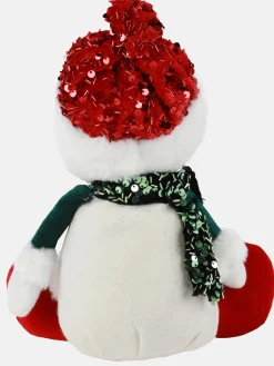 Deko Schneemann sitzend 16x21x24cm