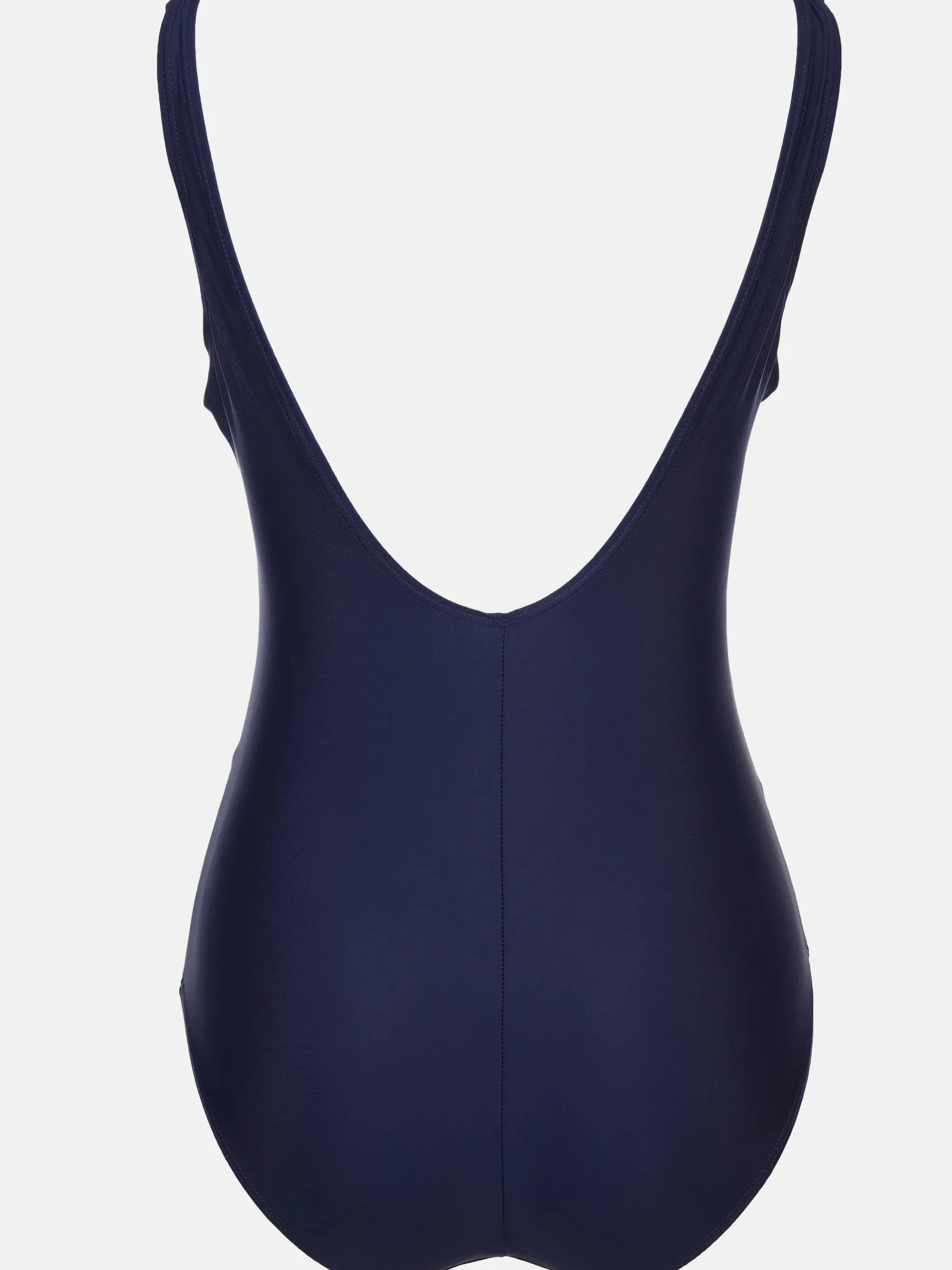 Große Größen Badeanzug mit farbigen Paspelstreifen