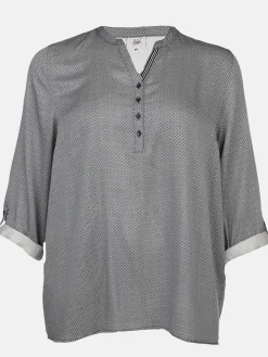 Große Größen Bluse im Minimalprint