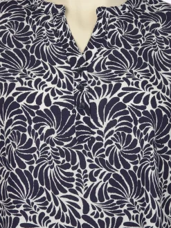 Große Größen Bluse mit Alloverprint