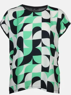 Große Größen Materialmix-Shirt