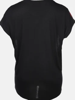 Große Größen Materialmix-Shirt