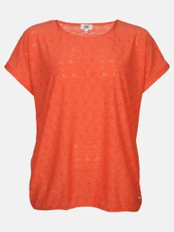 Große Größen Shirt mit Lochmuster