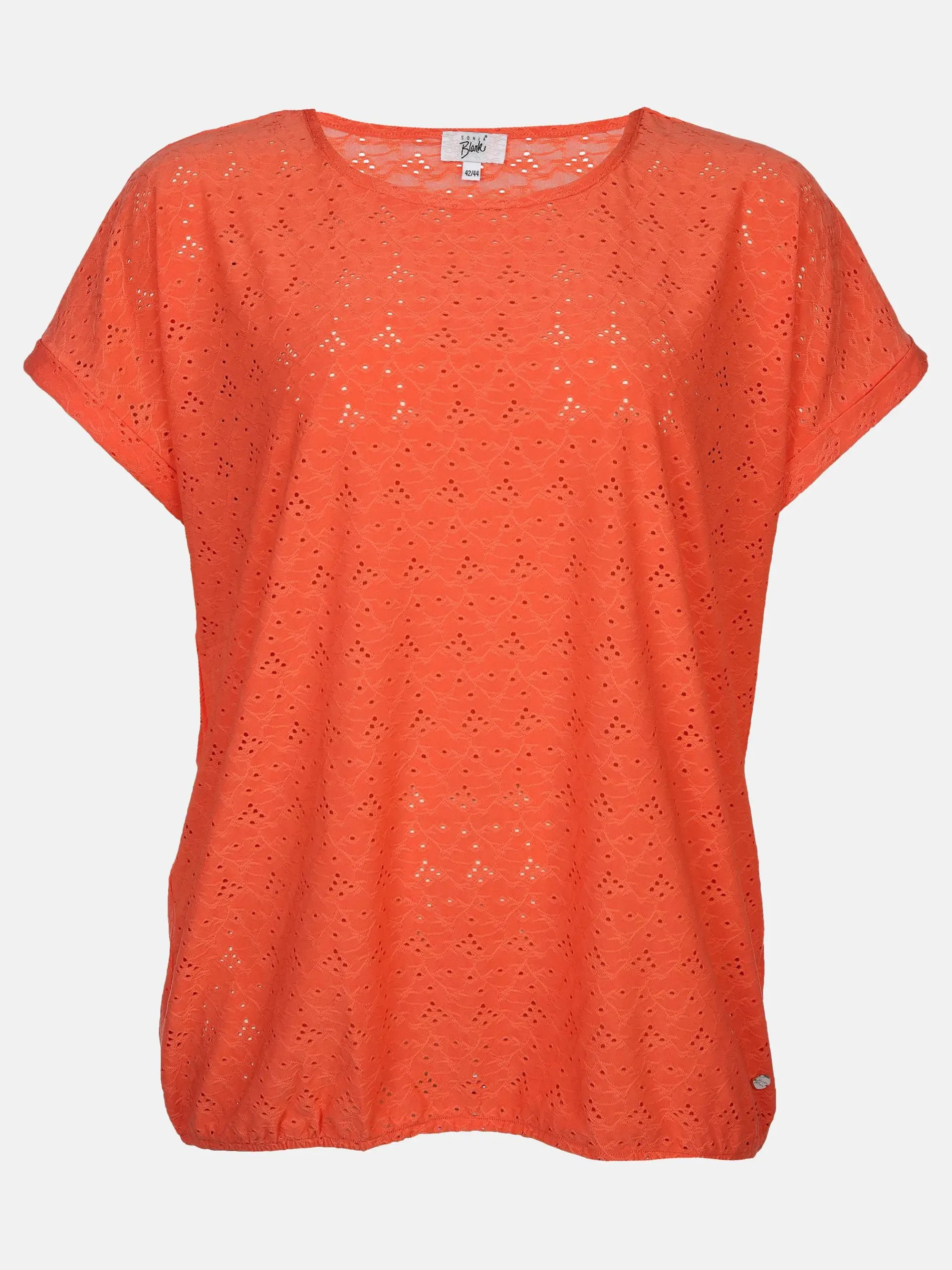 Große Größen Shirt mit Lochmuster