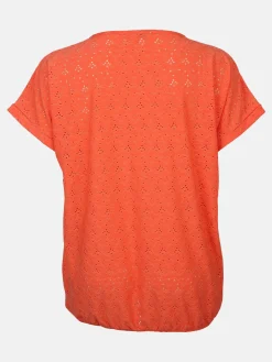 Große Größen Shirt mit Lochmuster