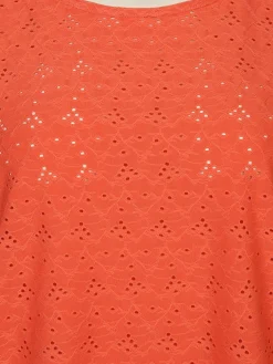 Große Größen Shirt mit Lochmuster