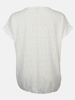 Große Größen Shirt mit Lochmuster